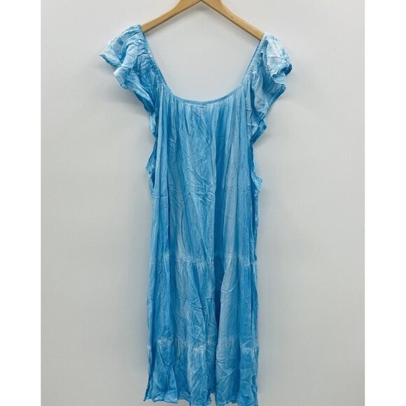 Raviya Womens Plus Size 2X Pigment-Wash Off-The-Shoulder Swimsuit Cover-Up $58 - Picture 4 of 7